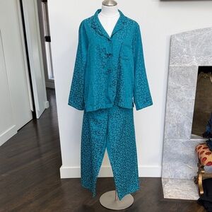 MISS ELAINE Teal Pajamas